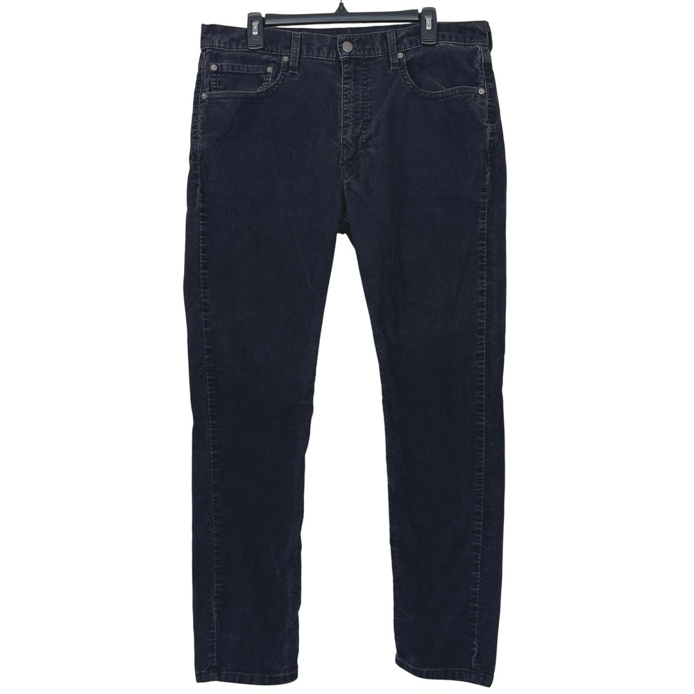 Levis 512 Slim Taper CORDUROY Pants Mens 36x32 (Actual 31) Cotton Stretch Black